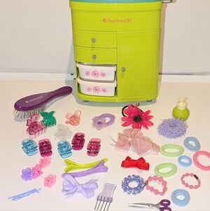 American Girl Salon Center Filled with Goodies & AG Brush